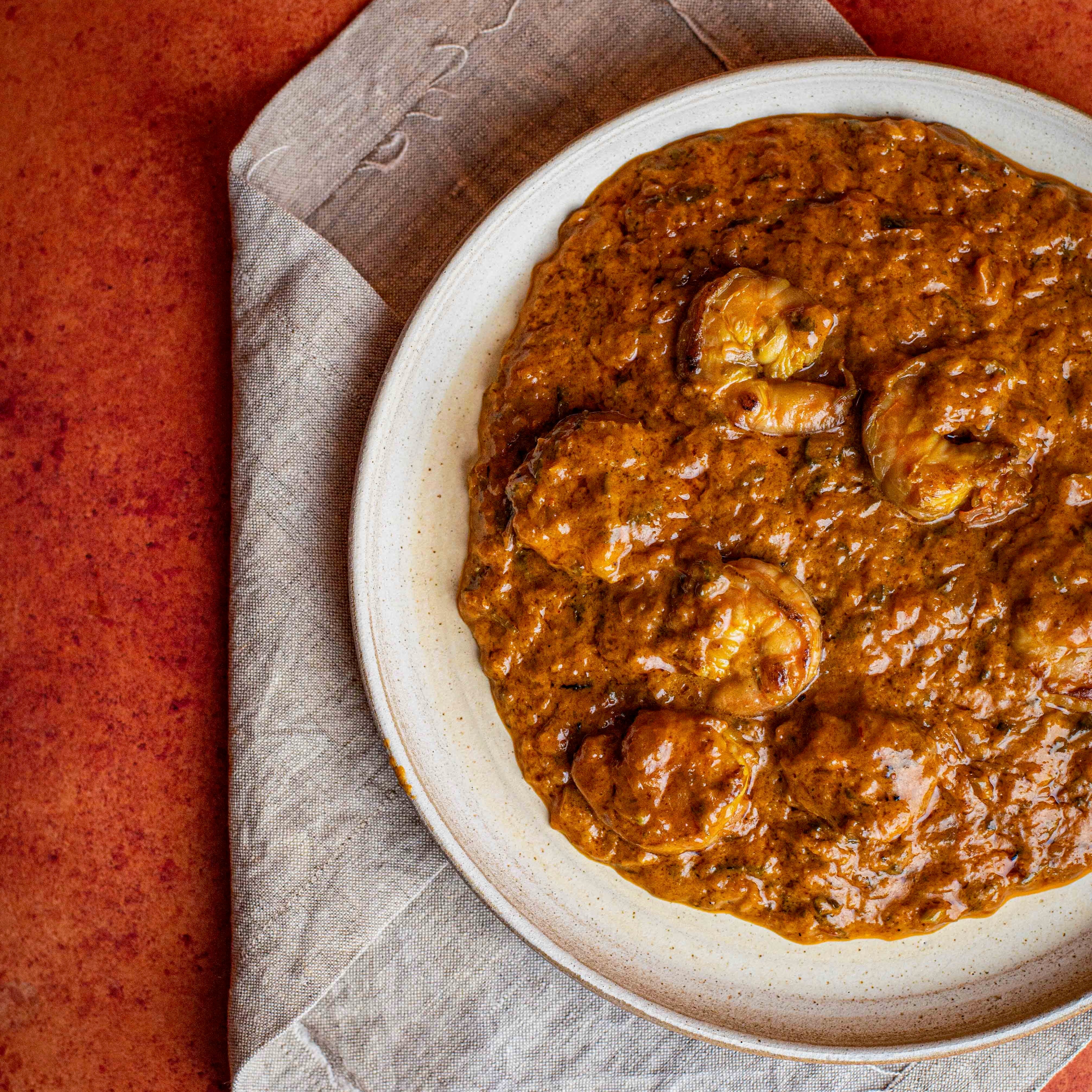 Andhra style Royyala Korma (Coastal Andhra style Prawn Korma)