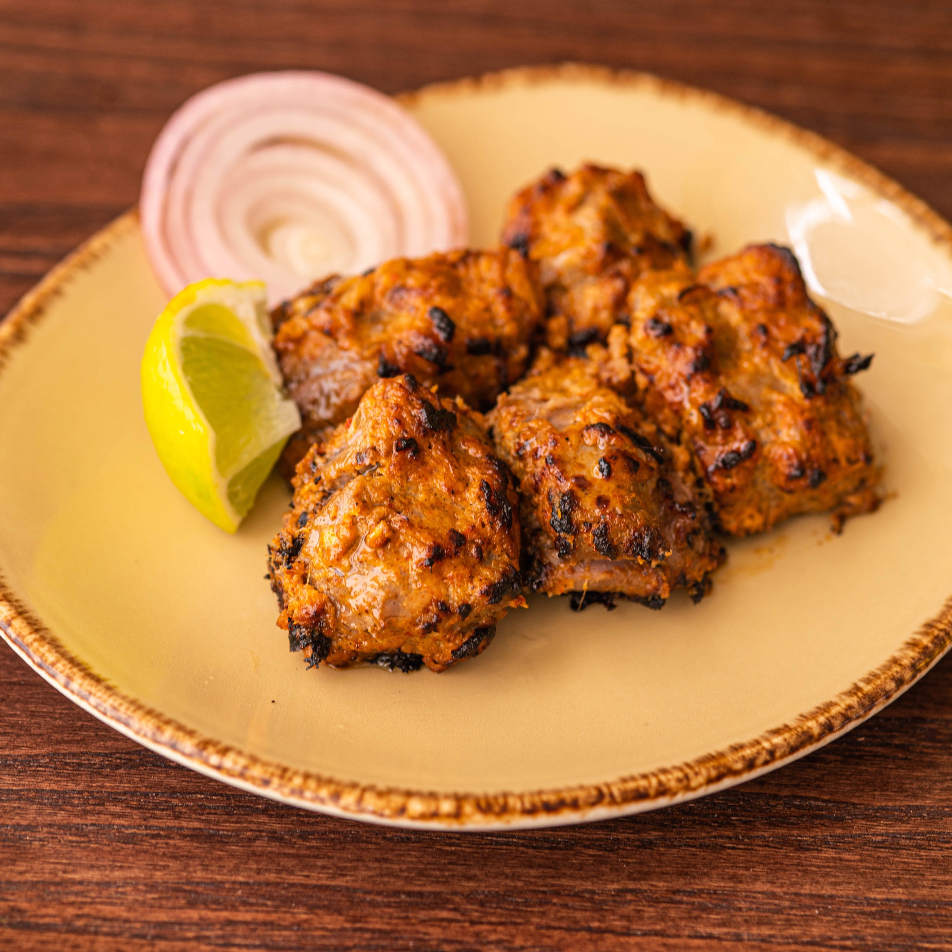 Bihari Lamb boti kebab (contains dairy)